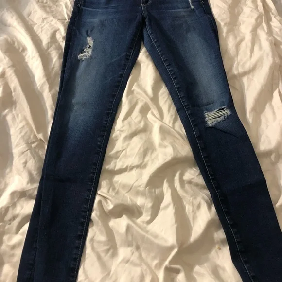 AG-ED Denim distressed skinny ankle blue Jeans size 27 - Picture 3 of 6